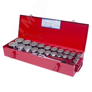 Изображение товара Набор торцевых головок с принадлежностями 3/4', двенадцатигранные, 22-50 мм, 7/8'-2', 26 п (шт)