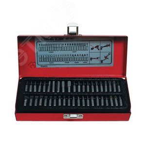Изображение товара Набор вставок (бит) 1/4', TORX, HEX, PZ, PH, SLOT, 42 предмета (шт)