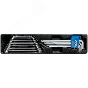 Изображение товара Набор комбинированных ключей и шестигранников, ложемент, 20 предметов (шт)