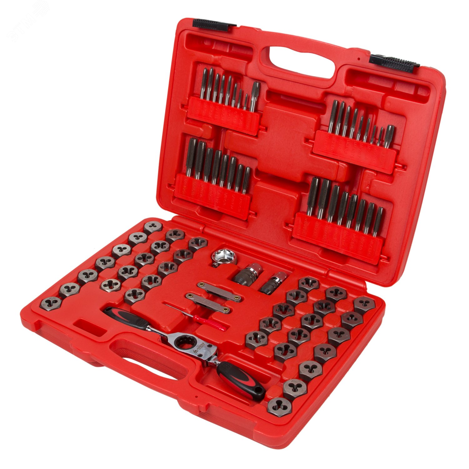 Изображение товара Набор метчиков и плашек SK-5 M3-M12 1/8'-1/2' кейс 75 предметов (шт)