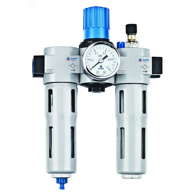 Изображение товара Фильтр влагоотделитель с редуктором и лубрикатор 3/4 16 бар