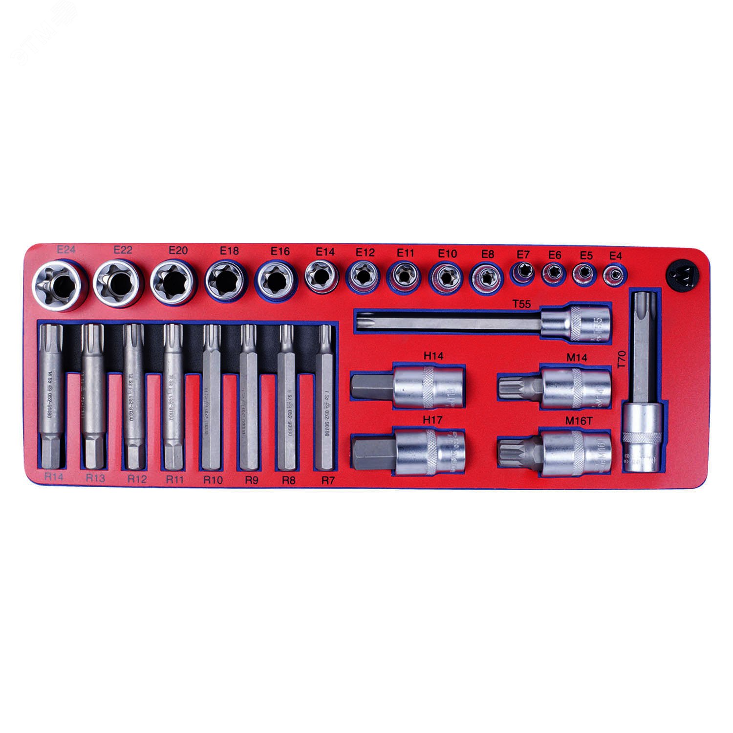 Изображение товара Набор торцевых насадок и головок TORX 28 предметов Мастак