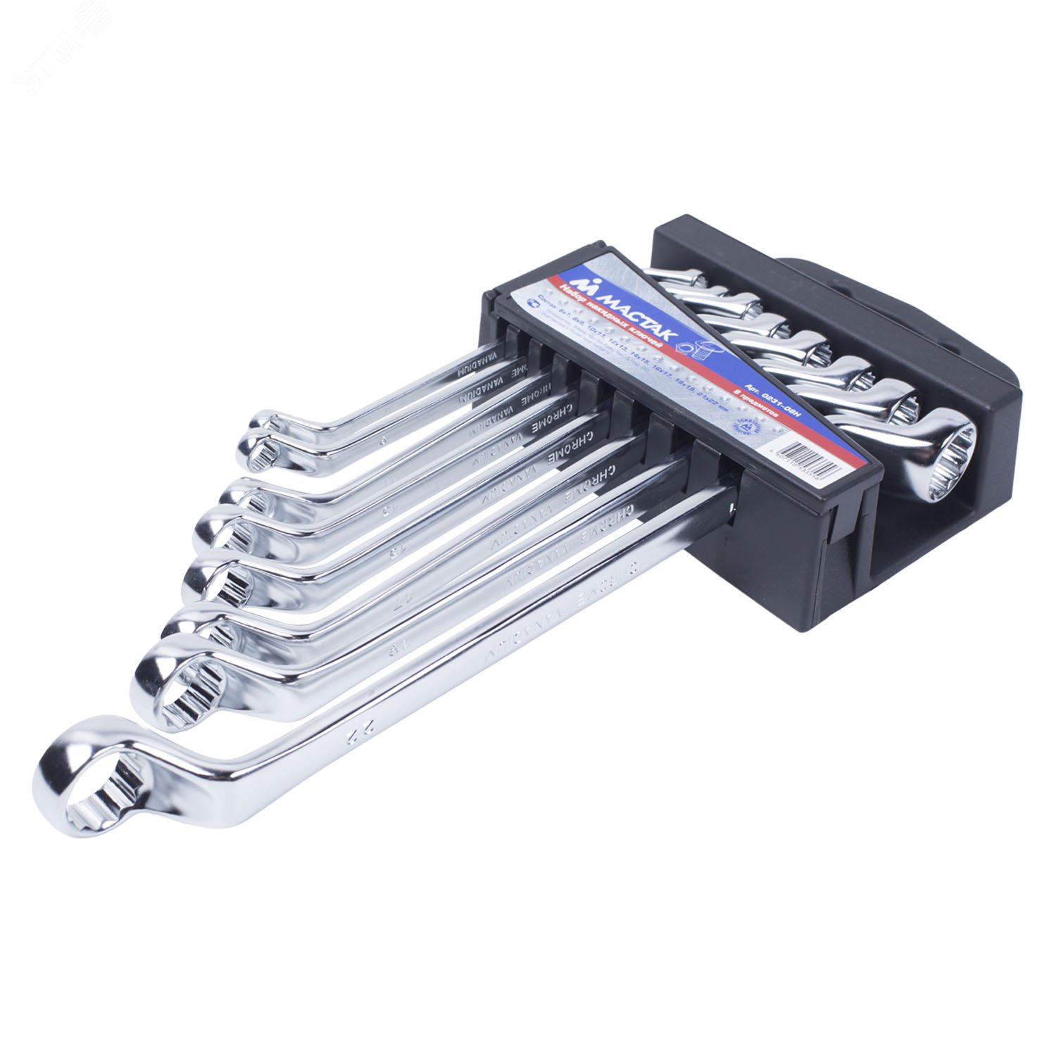 Изображение товара Набор накидных ключей 6-22 мм 8 предметов, надежный инструмент