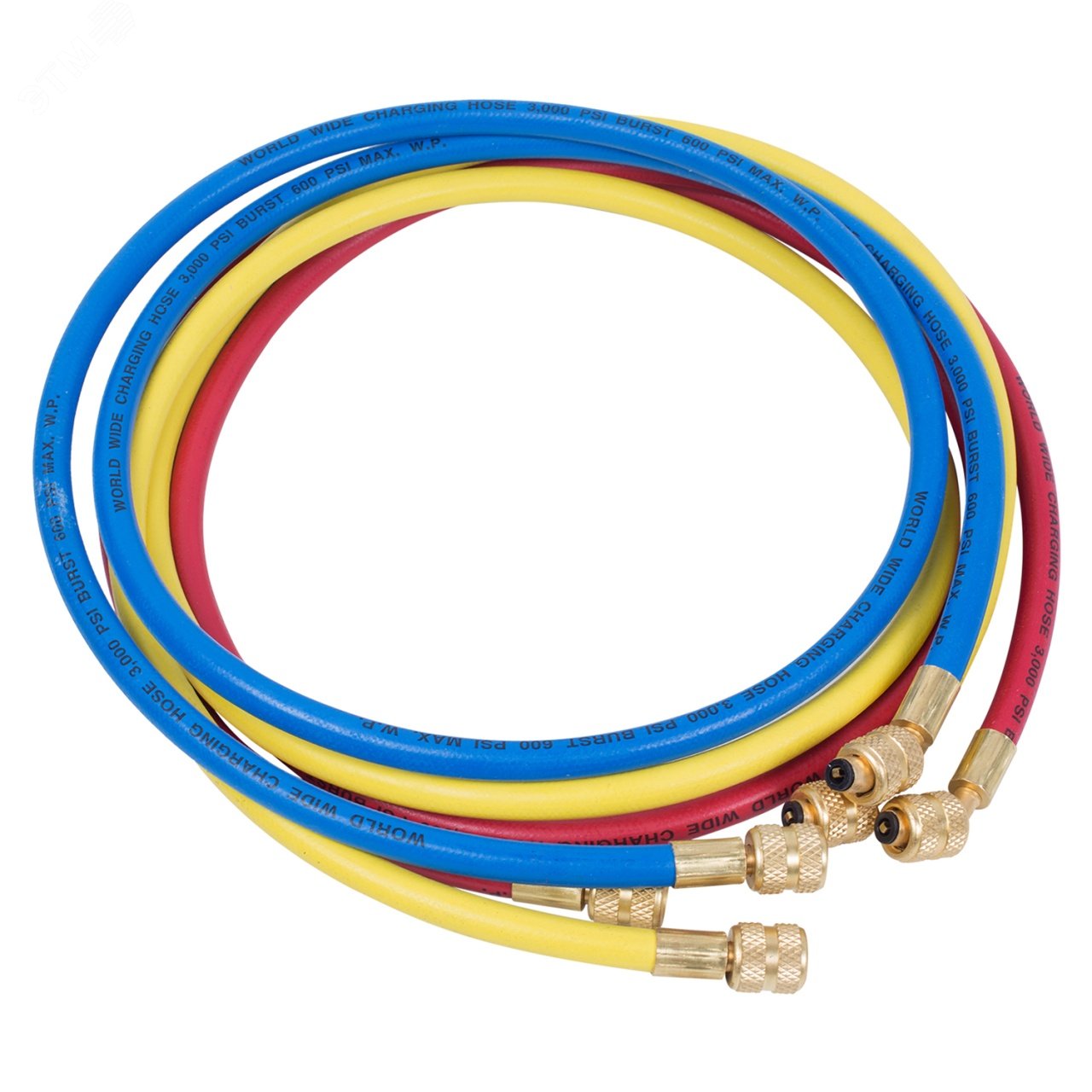 Изображение товара Шланг заправочный для фреона 1/4'SAE х 1/4'SAE, 0.9 м (шт)