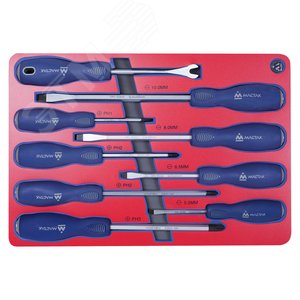 Изображение товара Набор отверток силовых ложемент 9 предметов (шт)