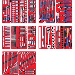 Изображение товара Набор инструментов 'ПРОФИ' для тележки 14 ложементов 299 предметов (шт)