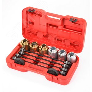 Изображение товара Набор оправок для монтажа и демонтажа сайлентблоков кейс 26 предметов (шт)