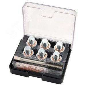 Изображение товара Набор для ремонта масляных пробок М14х1.25 кейс 19 предметов (шт)