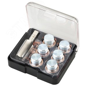 Изображение товара Набор для ремонта масляных пробок М20х1.5 кейс 19 предметов (шт)