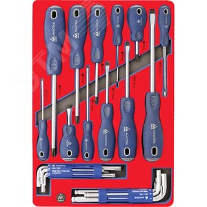 Изображение товара Набор отверток шестигранников и TORX ложемент 27 предметов (шт)