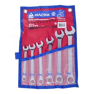 Изображение товара Набор комбинированных ключей 10-19 мм 6 предметов (шт)