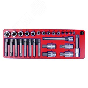 Изображение товара Набор торцевых насадок и головок TORX ложемент 28 предметов (шт)