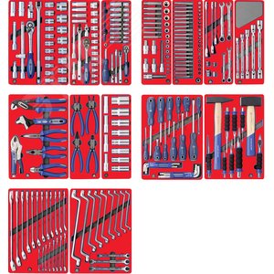 Изображение товара Набор инструментов 'ЛИДЕР' для тележки 14 ложементов 270 предметов (шт)