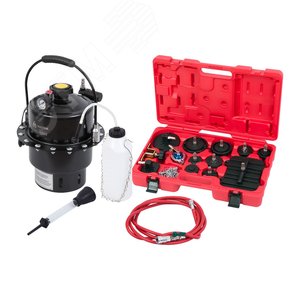 Изображение товара Набор приспособлений для замены тормозной жидкости 6 л, комплект крышек адаптеров 17 предметов (шт)