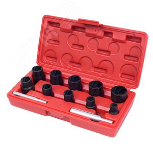 Изображение товара Набор торцевых головок для поврежденных гаек и болтов 8-21 мм кейс 12 предметов (шт)
