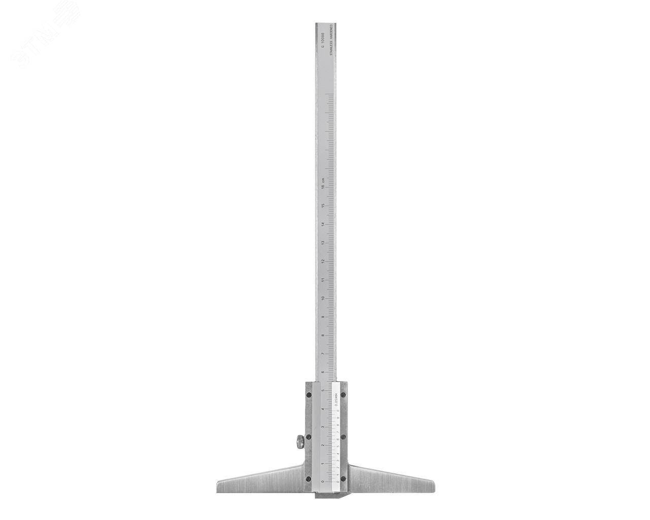 Изображение товара Штангенглубиномер ШГ -160 0.05 с толщиномером (ГРСИ №79928-20) с поверкой (шт)