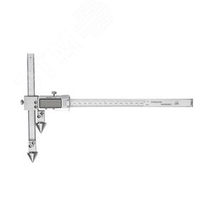 Изображение товара Штангенциркуль электронный для измерения расстояний между центрами отверстий с коническими измерительными вставками и подвижной измерительной губкой ШЦЦСЦ-2 20-1000-0.01 (шт)