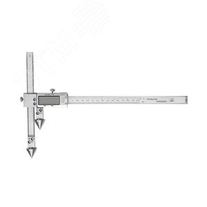 Изображение товара Штангенциркуль электронный для измерения расстояний между центрами отверстий с коническими измерительными вставками и подвижной измерительной губкой ШЦЦСЦ-2 20-150-0.01 (шт)