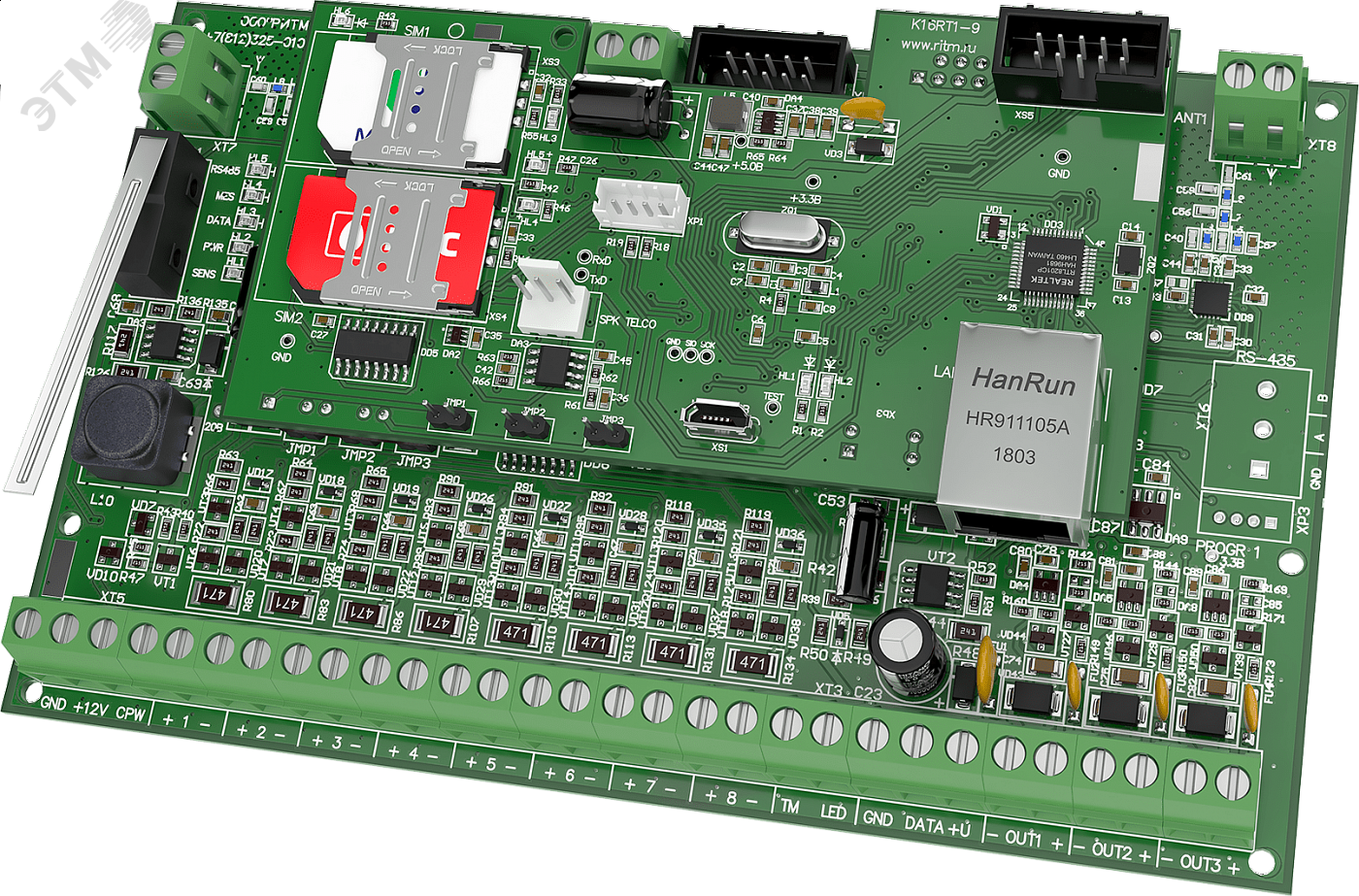 Изображение товара Гибридная охранно-пожарная панель Контакт GSM-16 для безопасности объекта