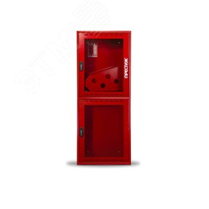 Шкаф пожарный навесной с окном ПРЕСТИЖ 540х1280х230 красный