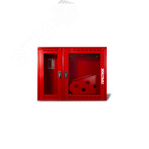 Шкаф пожарный навесной с окном ПРЕСТИЖ 840х650х230 красный