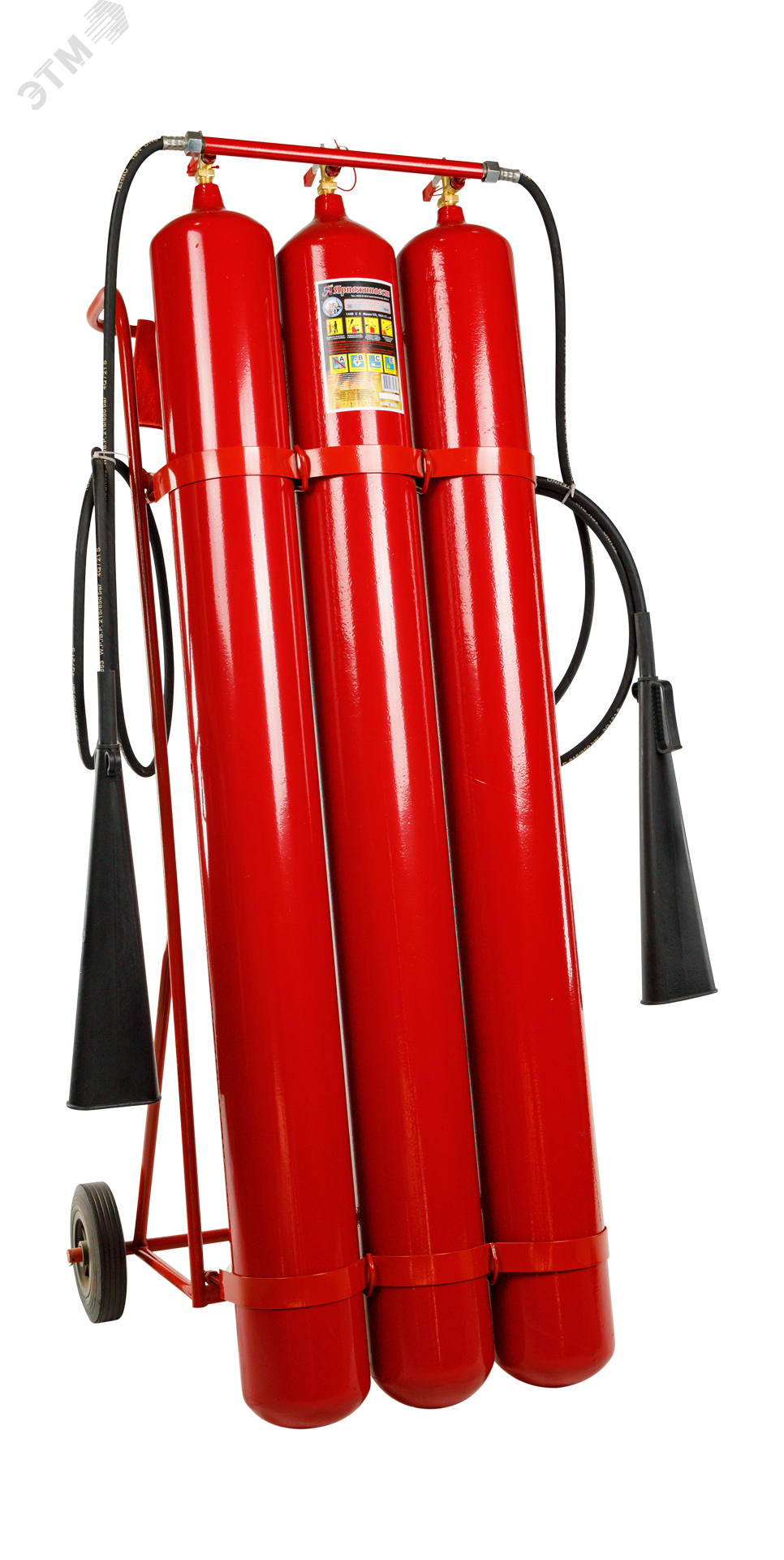 Огнетушитель углекислотный ОУ-50 ВСЕ-01 в сборе (сварная труба) ОУ-50 ЯрПожИнвест