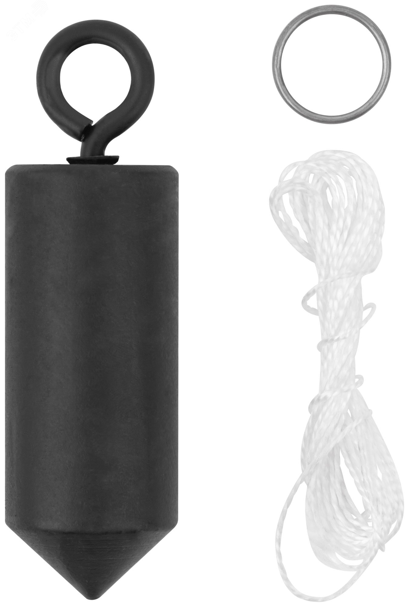 Изображение товара Отвес строительный цилиндрический 500 гр. из стали с синтетическим шнуром