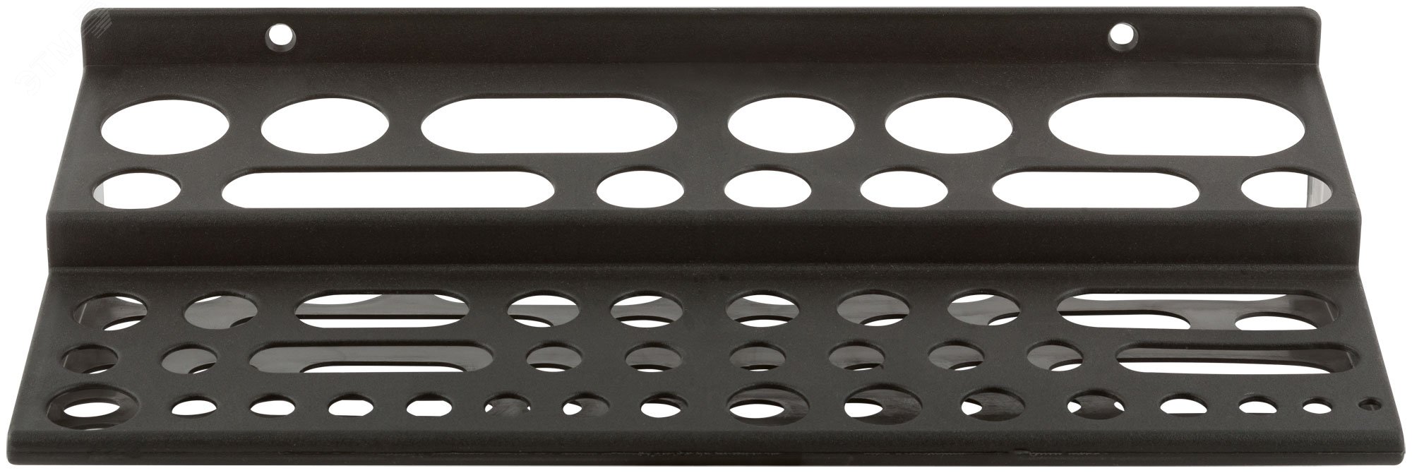 Полка для инструмента пластиковая ''мини'' черная, 48 отверстий, 300х150 мм 65703 КУРС РОС - превью