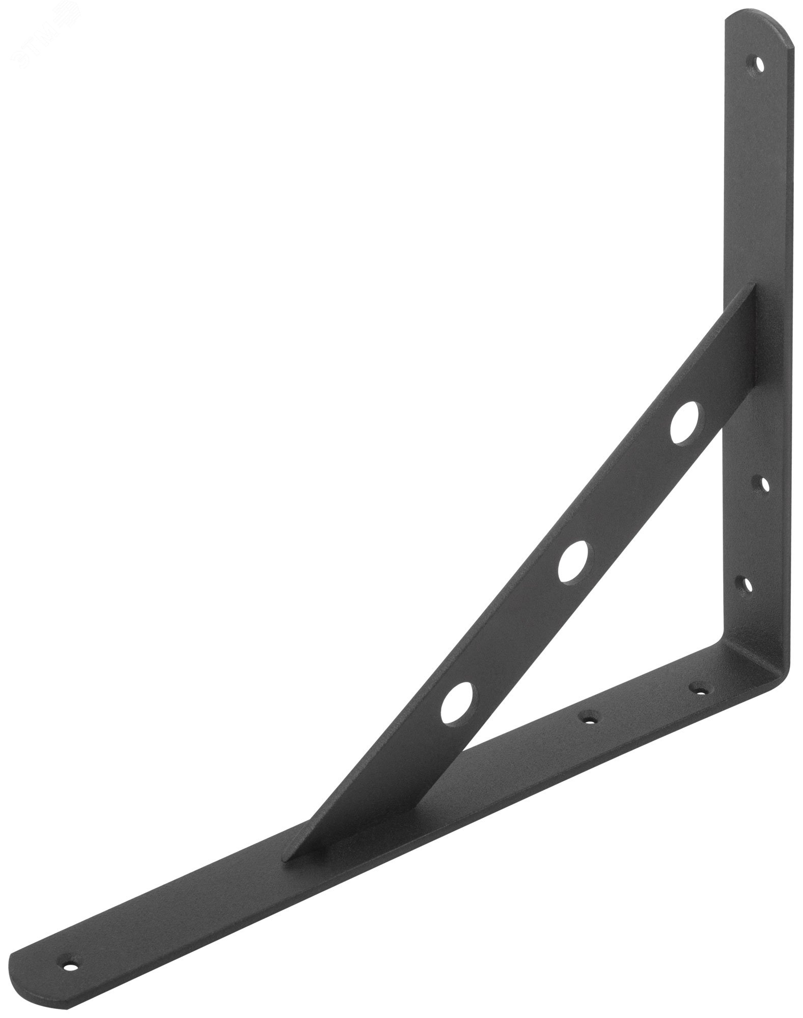 Изображение товара Уголок-кронштейн усиленный черный 250х200 мм (шт)