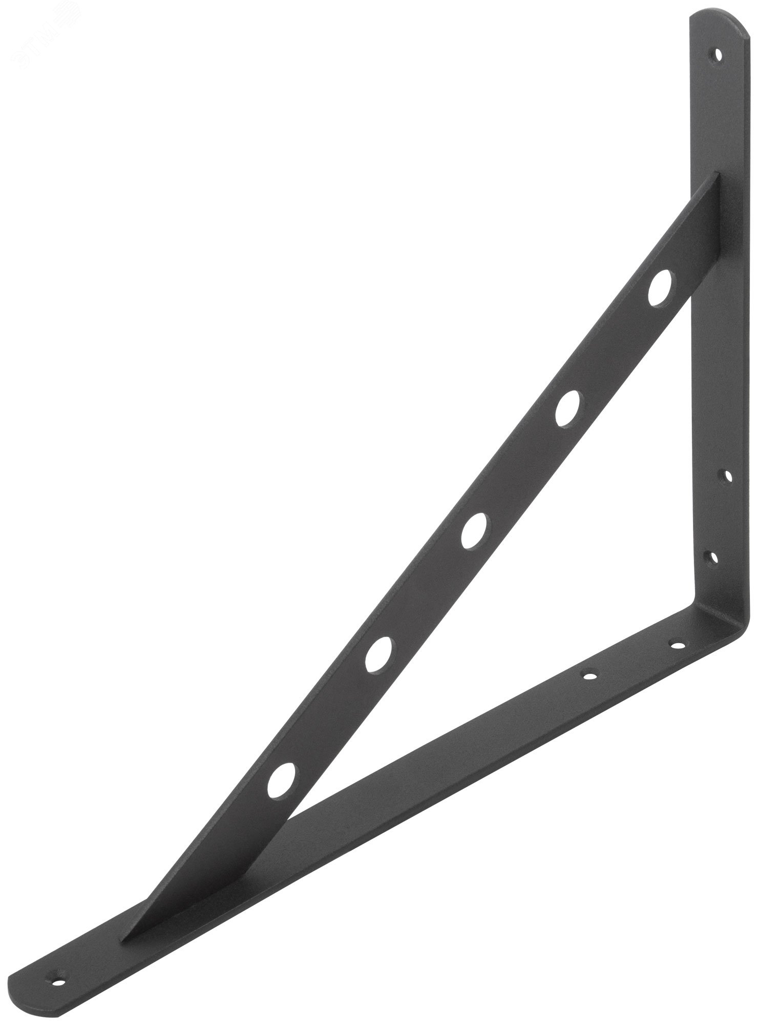 Изображение товара Уголок-кронштейн усиленный черный 300х225 мм (шт)