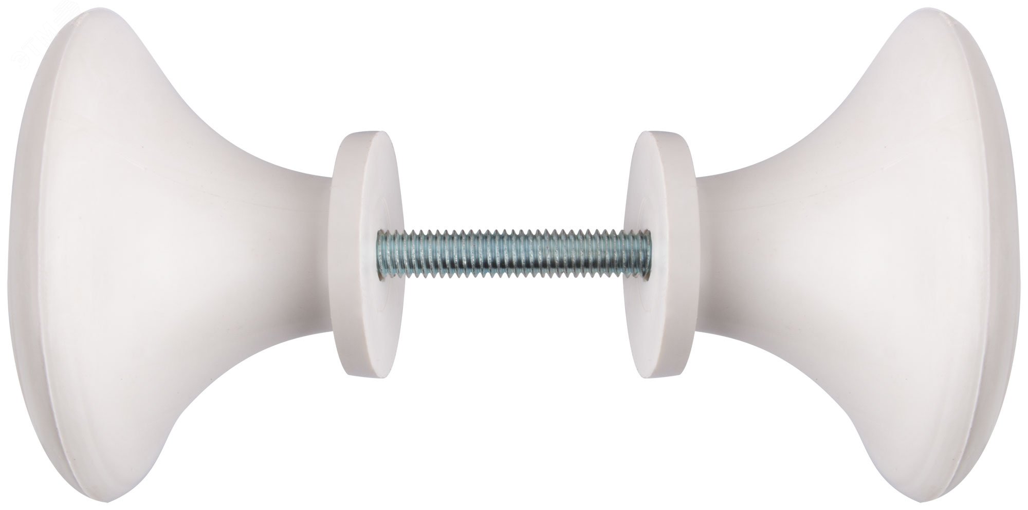 Изображение товара Ручка-кнопка дверная пластиковая белая КУРС РОС для межкомнатных дверей