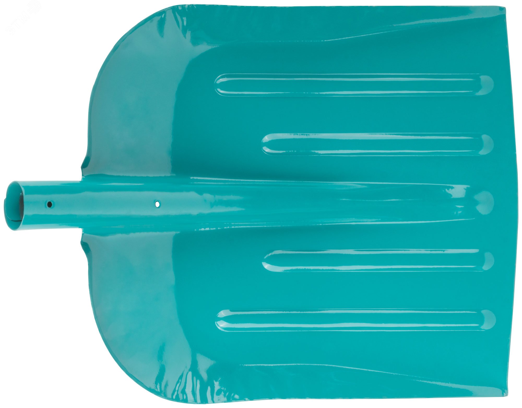 Изображение товара Лопата для уборки снега тротуарная стальная без черенка 330х365 мм (шт)