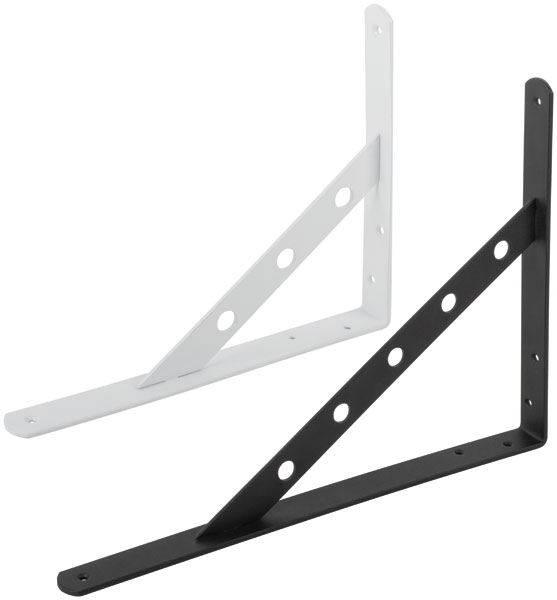 Уголок-кронштейн усиленный белый  250х200 мм