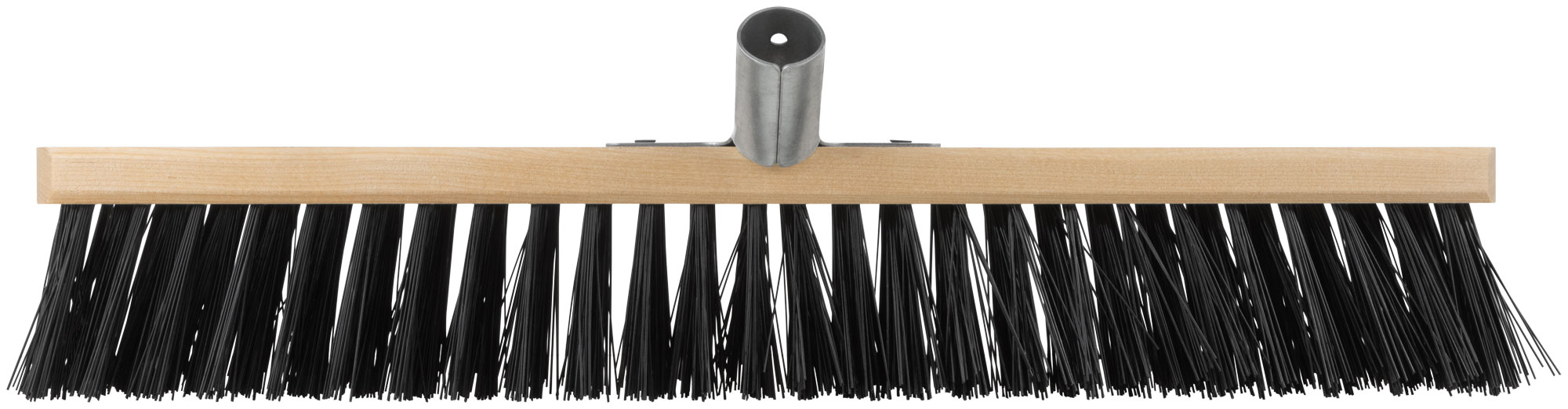 Щетка уличная деревянная, жесткая щетина, металлическая тулейка под углом, 5-ти рядная, 500 мм
