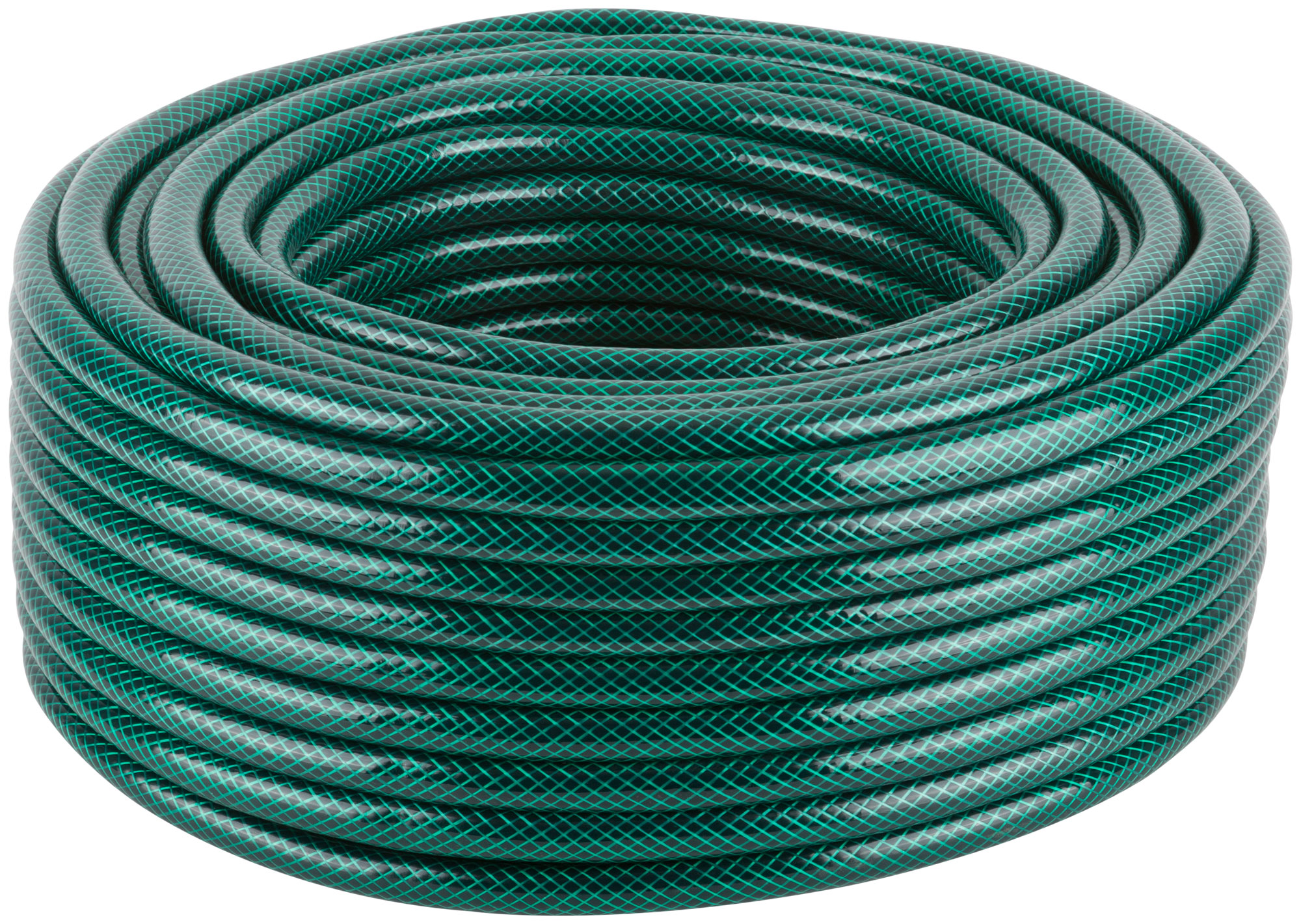 Шланг поливочный трехслойный армированный, зеленый 1/2''x1.8 ммx50 м