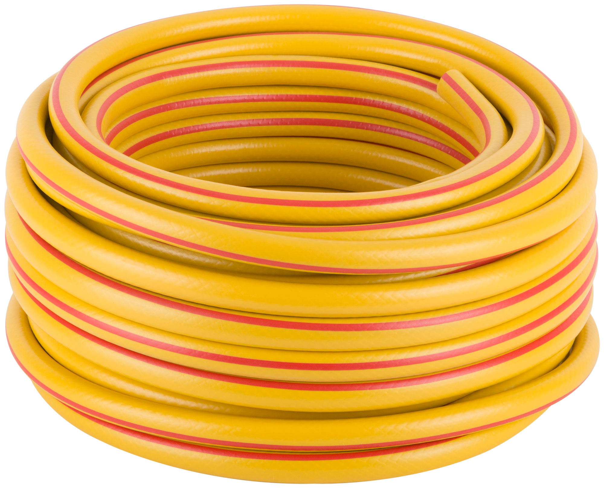 Шланг поливочный трехслойный армированный, желтый 1/2''x2.0 ммx25 м