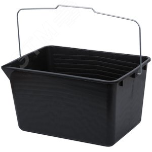 Ведро для краски, металлическая ручка 12 л черное - фото 2