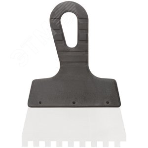 Шпатель фасадный нержавеющий зубчатый 150 мм / зуб 8 мм - фото 1