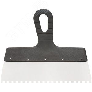 Шпатель фасадный нержавеющий зубчатый 250 мм / зуб 6 мм - фото 1