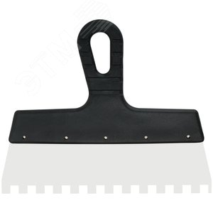 Шпатель фасадный нержавеющий зубчатый 250 мм / зуб 10 мм - фото 1