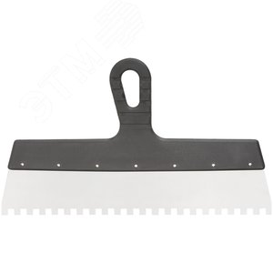 Шпатель фасадный нержавеющий зубчатый 350 мм / зуб 8 мм - фото 1