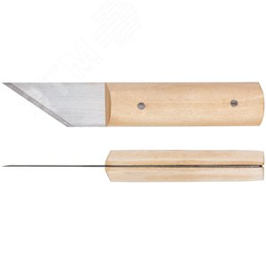 Нож сапожный, деревянная ручка 175 мм