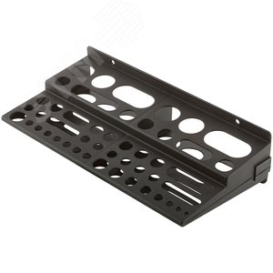 Полка для инструмента пластиковая ''мини'' черная, 48 отверстий, 300х150 мм - фото 2