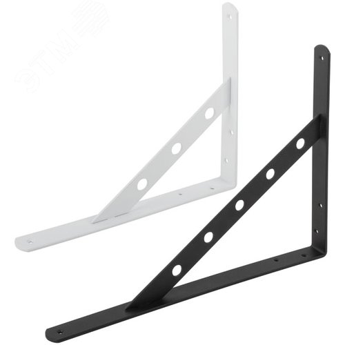 Изображение товара Уголок-кронштейн усиленный черный 350х250 мм (шт)