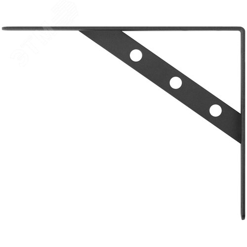 Уголок-кронштейн усиленный черный 250х200 мм - фото 2