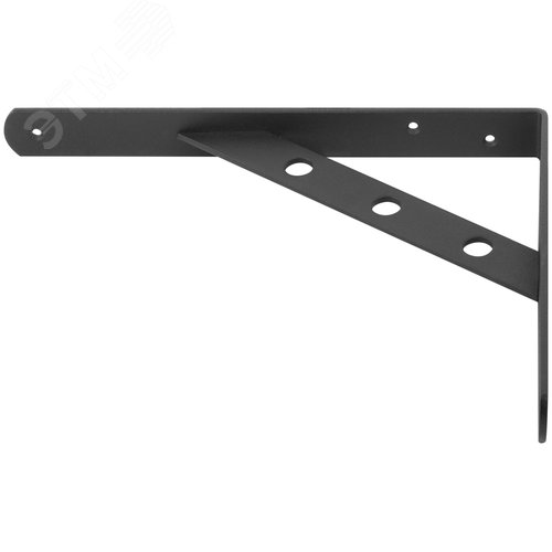 Уголок-кронштейн усиленный черный 250х200 мм - фото 3