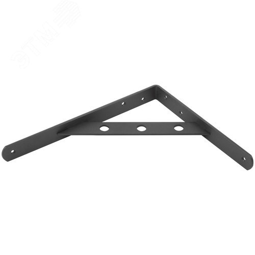 Уголок-кронштейн усиленный черный 250х200 мм - фото 4