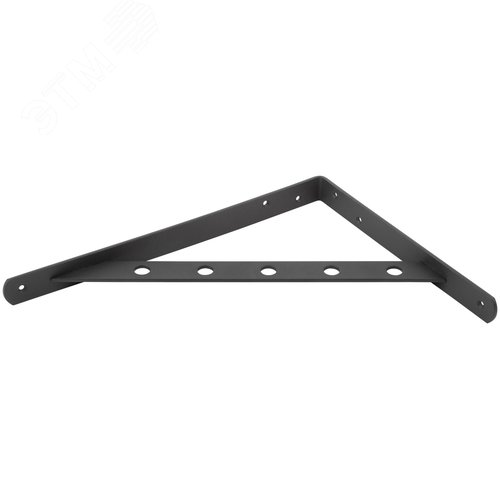 Уголок-кронштейн усиленный черный 300х225 мм - фото 4