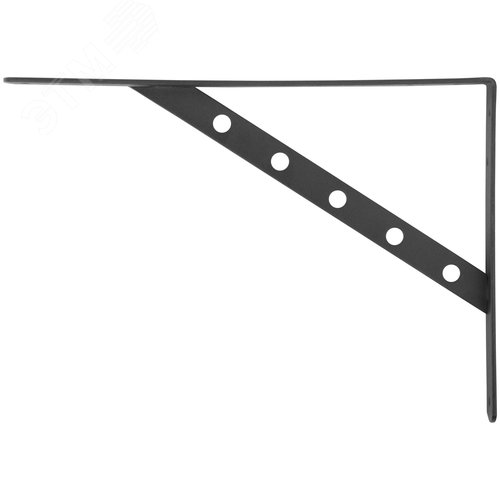 Уголок-кронштейн усиленный черный 350х250 мм - фото 2