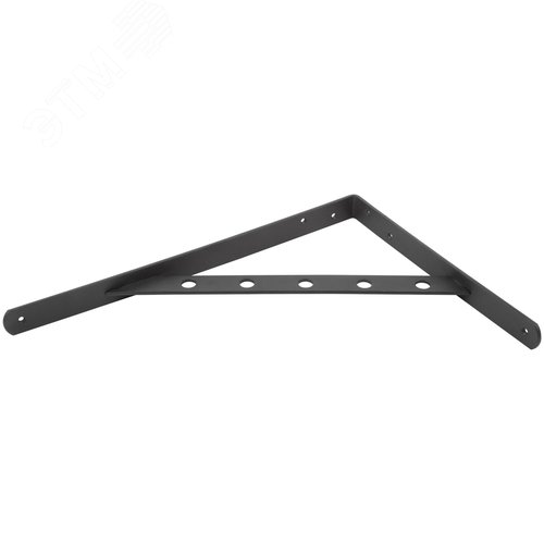 Уголок-кронштейн усиленный черный 350х250 мм - фото 4